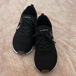 U.S. Polo Assn. Black Knit Athletic Sneakers